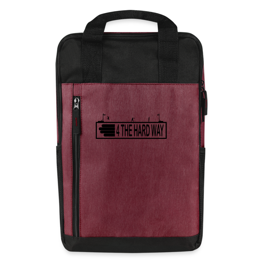 Laptop Backpack - heather burgundy/black