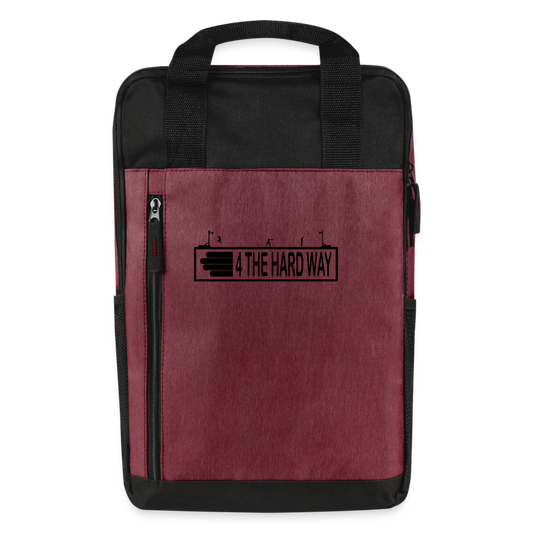 Laptop Backpack - heather burgundy/black